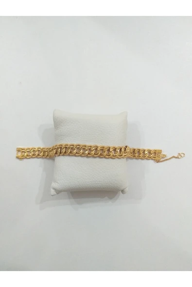 Uzay Yolu Modeli, 1,2 Cm En, Yüksek Kalite Altın Kaplama Kadın Halka Bileklik - 6