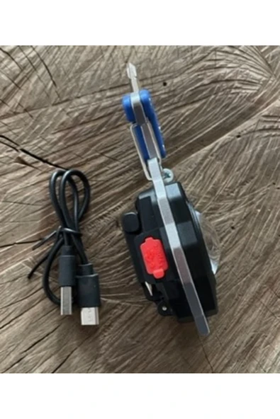 Şarjlı Led Kamp Lambası Kamp Çakmak Mıknatıslı Mini Fener - 7