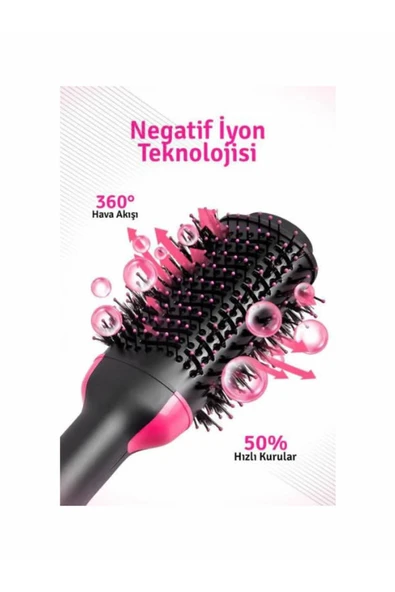 Saç Kurutma Saç Şekillendirici Düzleştirici Fön Tarağı 1200 W One Step - 3