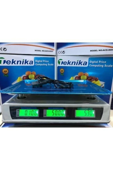 40 Kg Terazi Şarjlı ve Dijital Kaliteli Elektronik Bakkal Market Terazisi - 4
