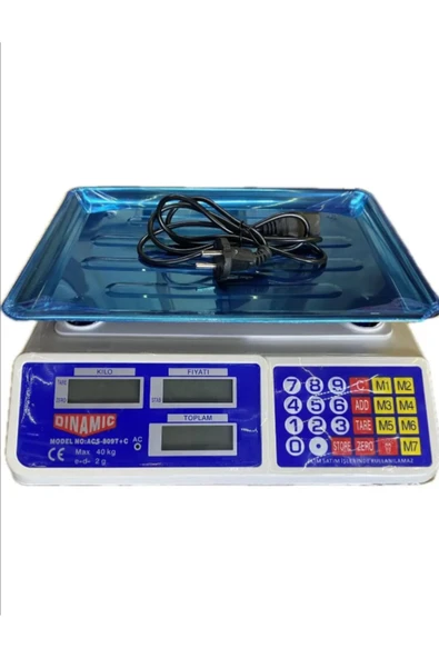 40 Kg Şarjlı Elektronik Dijital Hassas Mutfak Manav Bakkal Kasap Terazisi - 2