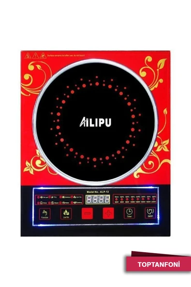 Ailipu Alp-2400w Tek Gözlü Dokunmatik Elektrikli Indüksiyon Ocak - Zamanlayıcılı, Cam Yüzey