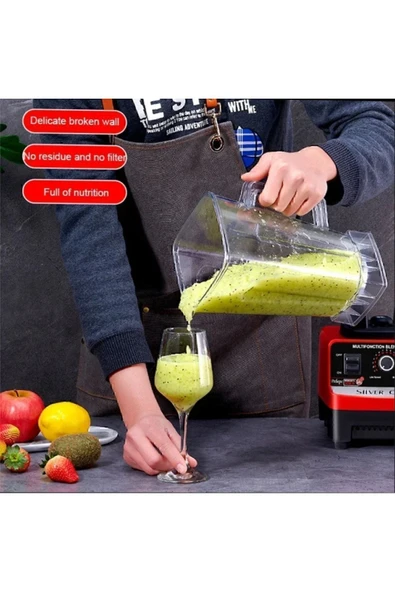 Blender Profesyonel Bar Cafe Karıştırıcı Meyve Sebze Öğütücü 9500w - 6