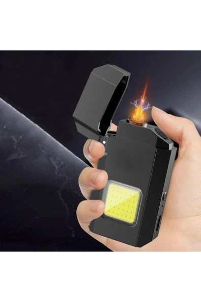 El Feneri Çakmaklı Cep Feneri Usb Şarjlı Anahtarlık Küçük Fener Güçlü Işık - 6