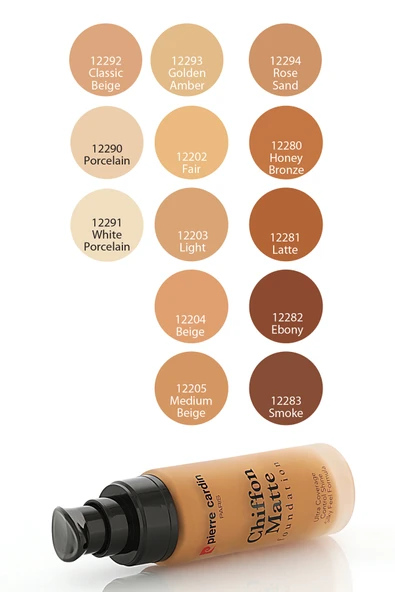 Pierre Cardin Chiffon Touch Mat Görünüm Veren Fondöten-Classic Beige-717 - 5