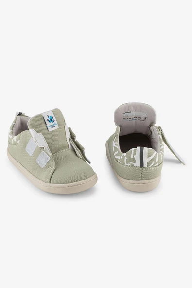 Hopfrög Smart Walker Recycled Canvas Eco Su Yeşili Barefoot Çocuk Ayakkabı H020902030 - 5