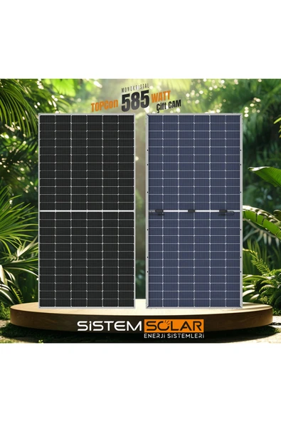 8 Adet TOPCon 585w Watt Güneş Paneli Monokristal Paletli - 2
