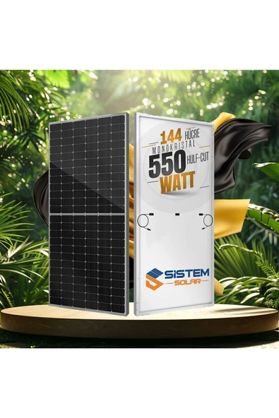 27 Adet 550w Watt Güneş Paneli Monokristal 144 Hücre Solar Panel - 3