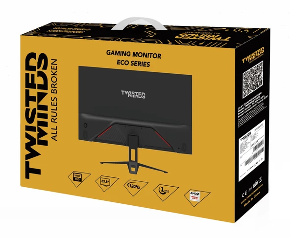 TWISTED MINDS 24" TM24FHD120IPS FHD 120HZ 1MS HDMI DP VRR IPS ÇERÇEVESİZ GAMING MONİTÖR - 5