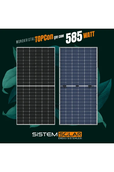 8 Adet TOPCon 585w Watt Güneş Paneli Monokristal Paletli - 3