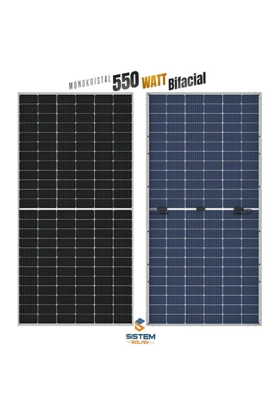 Bifacial 550w Watt Güneş Paneli Monokristal 144 Hücre Solar Panel - 2