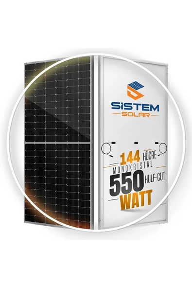 27 Adet 550w Watt Güneş Paneli Monokristal 144 Hücre Solar Panel - 2