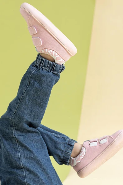 Hopfrög  Smart Walker Recycled Canvas Eco Pembe Barefoot Çocuk Ayakkabı H020902029 - 8