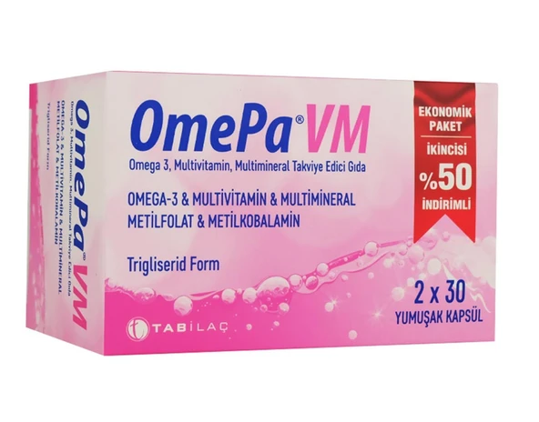 Omepa VM 2x 30  Yumuşak Kapsül - İkincisi %50 İndirimli 8680133002144