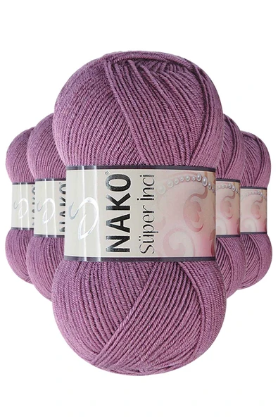 5 Adet Süper İnci El Örgü İpi 100 gr Koyu Gülkurusu 569 ürün görseli 1