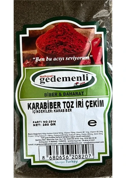 KARABİBER İRİ ÇEKİM 250 GR ürün görseli