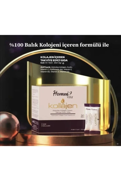 Homm Vita Kolajen İçecek 20 Adet X 7.5 Gr - Resim 2