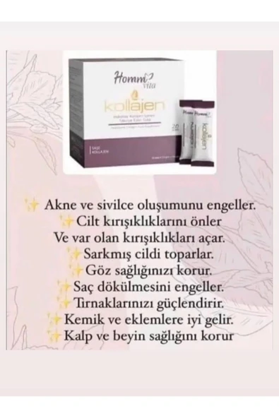 Homm Vita Kolajen İçecek 20 Adet X 7.5 Gr - Resim 3