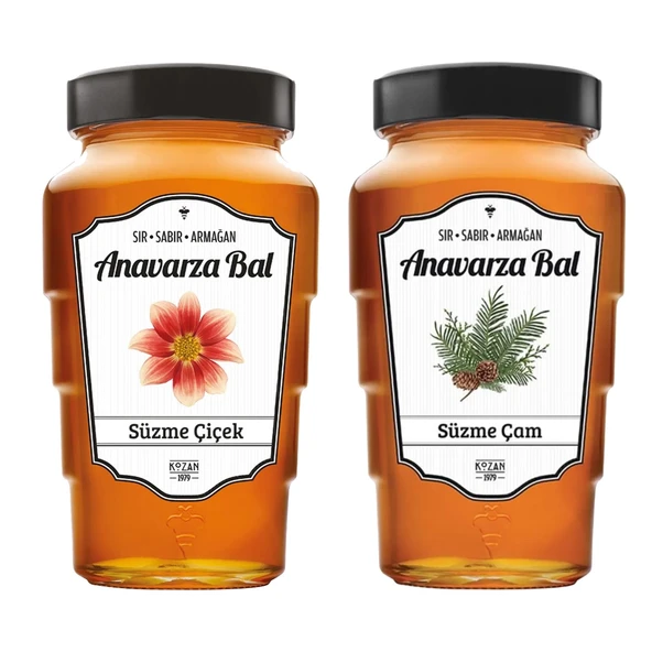 Anavarza Süzme Çiçek Balı 850 + Süzme Çam Balı 850 gr ürün görseli
