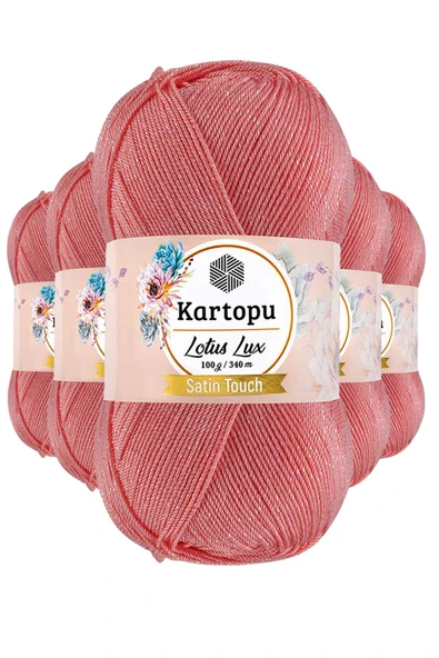 5 Adet Lotus Lux Bikini Büstiyer Bluz Simli Örgü İpi K766 Gül Pembe ürün görseli 1