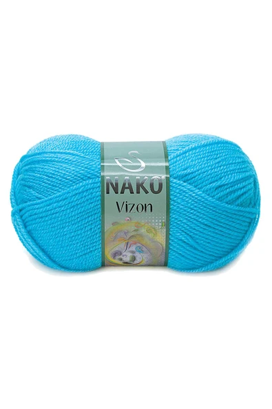 5 Adet Vizon Premium Akrilik El Örgü İpi Yünü Renk No:235 Nazar Boncuğu - Resim 2