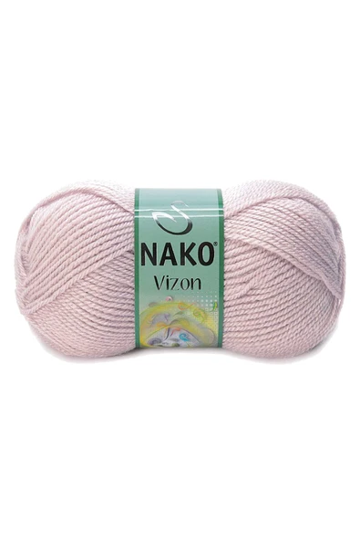 5 Adet Vizon Premium Akrilik El Örgü İpi Yünü Renk No:318 Gül Goncası - Resim 2