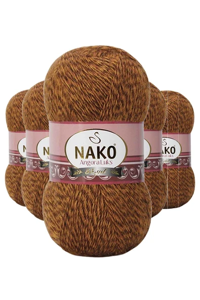 5 Adet Angora Lüks El Örgü İpi Hardal Muline 21361 ürün görseli 1