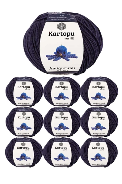 10 Adet Amigurumi El Örgü İpi 50gr 630 ürün görseli 1