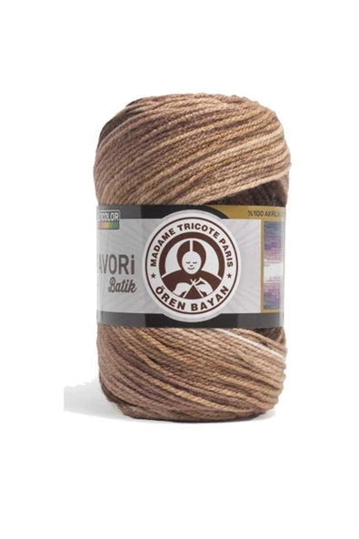 1 Adet Favori Batik El Örgü Ipliği 100 Gr 911 - Resim 2