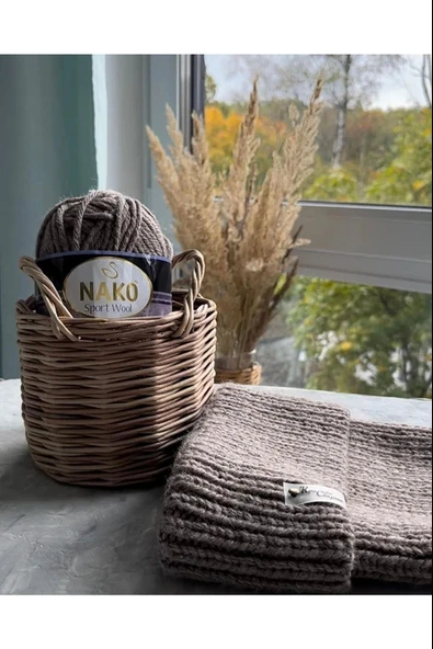 1 Adet Sport Wool Atkı Bere Ceket Yelek Örgü İpi Yünü No: 4409 Kiremit - Resim 2