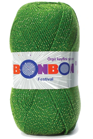 1 Adet Festival Simli Örgü İpi Yünü Renk No:235 ürün görseli 1