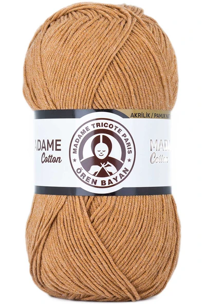 1 Adet Madame Cotton El Örgü İpi Yünü 100 gr 036 Hardal ürün görseli 1