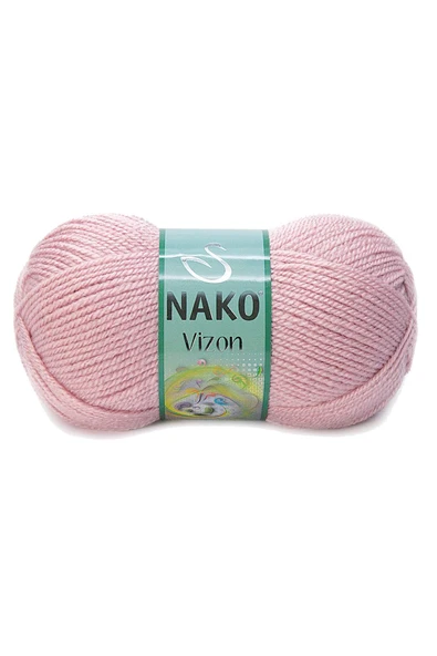 5 Adet Vizon Premium Akrilik El Örgü İpi Yünü Renk No:10275 Pembemsi Pudra - Resim 2