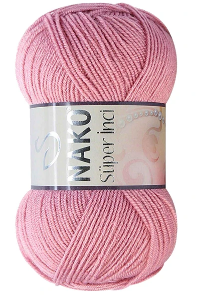 1 Adet Süper İnci El Örgü İpi 100 gr Gül Kurusu 275 ürün görseli 1