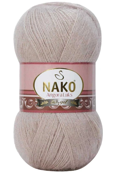 1 Adet Angora Lüks El Örgü İpi Pembeli Gri 3079 ürün görseli 1