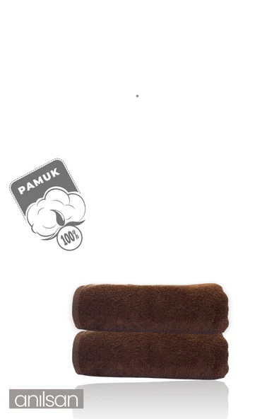 2'li Kahverengi El Havlusu - 50x90 Cm, 225 Gr, %100 Pamuk, Spa Ve Otel Havlusu, Günlük Kullanıma Uygun - 2