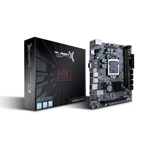 Turbox WorkProf R H110 Sata,M2 Ddr4 3200MHz Usb 3.0 Vga Hdmi Ses G.Lan 1151P 6.7.8.9. Gen Anakart