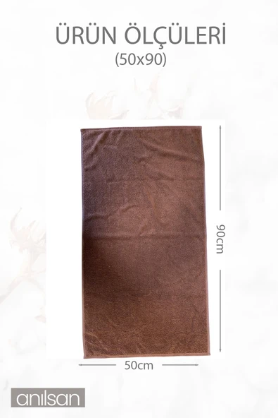 2'li Kahverengi El Havlusu - 50x90 Cm, 225 Gr, %100 Pamuk, Spa Ve Otel Havlusu, Günlük Kullanıma Uygun - 4