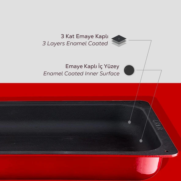 Lava Servis Tepsisi 53 X 32 Cm Mavi - Resim 4