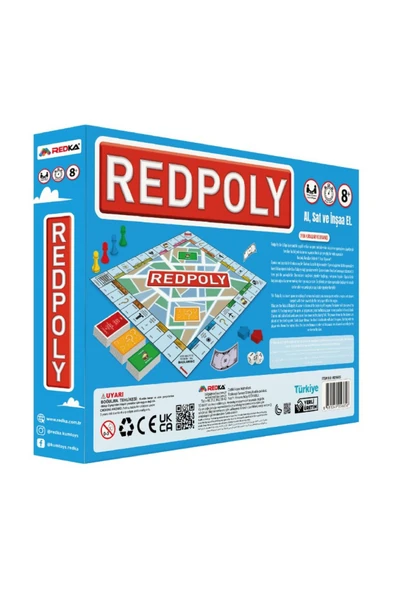 Emlak Ticaret Oyunu Redpoly Redka Monopoly Monopoli Strateji oyunu Aile Oyunu Eğlenceli kutu oyunu - 2