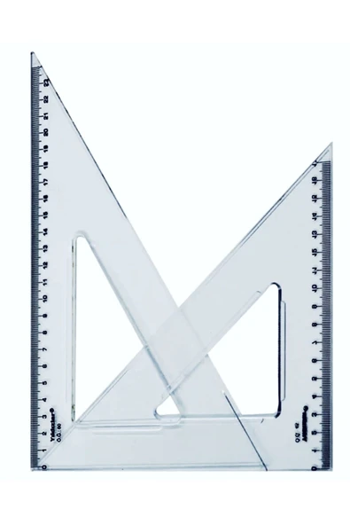 Yıldızlar Plastik Gönye Seti 26 Cm. (30-60-90 VE 45-45-90) - 2