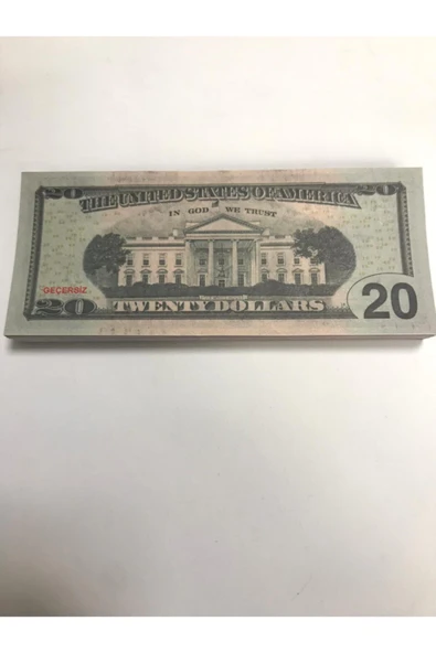 Noname 100 Adet 20 Dolar Geçersiz Şaka Düğün Parası Oyun Parası (100x20 Dolar) - 2
