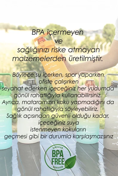 Voit 120 Bpa Içermez Motivasyon Su Matarası - Su Şisesi - Stickerlı Suluk 2 Lt - 4
