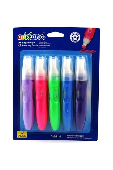 Adel And Fırçalı Boya Canlı Renkler 5g 24 ml - 2