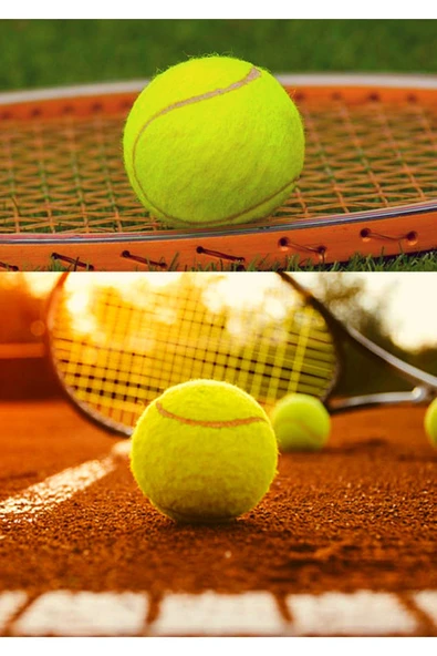 AE Market 1 Adet Sarı Tenis Topu Antrenman Tenis Topu - Tennis Ball Tenis Topu - 8