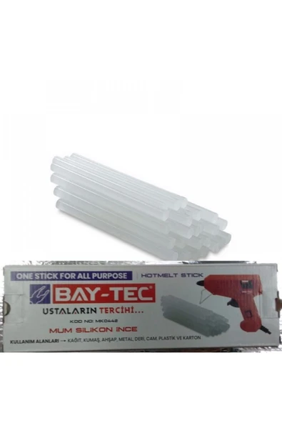 Baytec Mum Sıcak Silikon Çubuk Ince 7,4mm X 30cm 1 Kilo Mk-0442