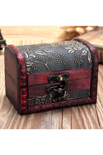 KIRTASİYEM Ahşap Eskitme Sandık Büyük Boy 11*17*14 Cm Görseldeki Ürün. - 2