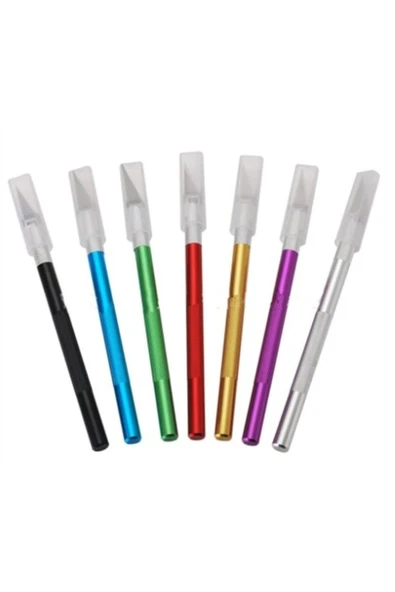 Proskit Metal Neşter Bıçak Onarım El Aleti Hobi Maket Bıçağı Neşter Bisturi Tipi Gümüş - 5
