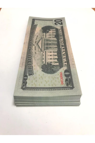 Noname 100 Adet 20 Dolar Geçersiz Şaka Düğün Parası Oyun Parası (100x20 Dolar) - 4