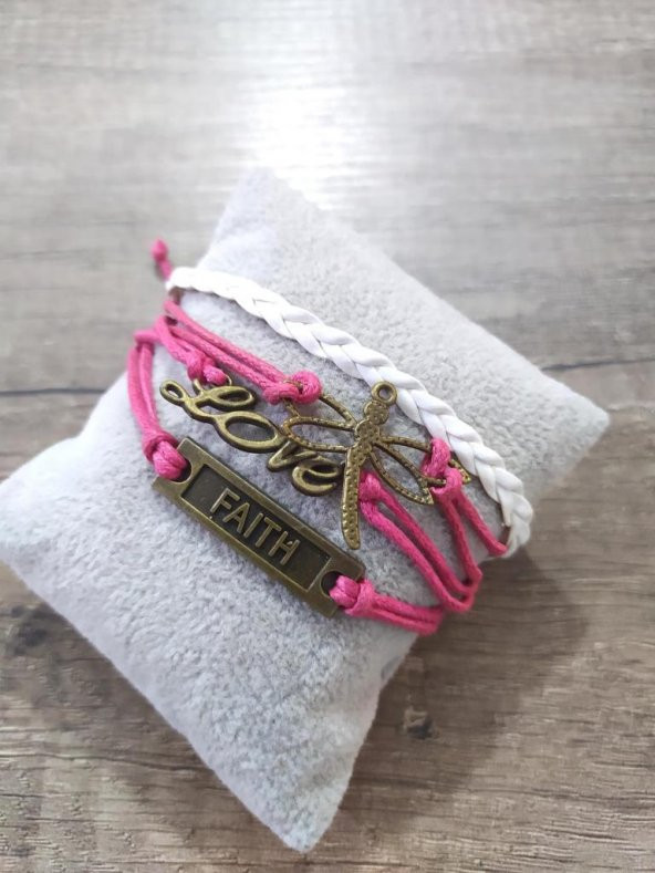 İp Bileklik Yusufçuk Love Ayarlanabilir Bileklik - Resim 3